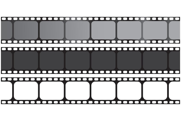 フィルム、グレーのシネマ ロールのベクトル イラスト