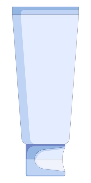 白い背景で隔離のフラットスタイルのクリーム色のチューブのベクトル図