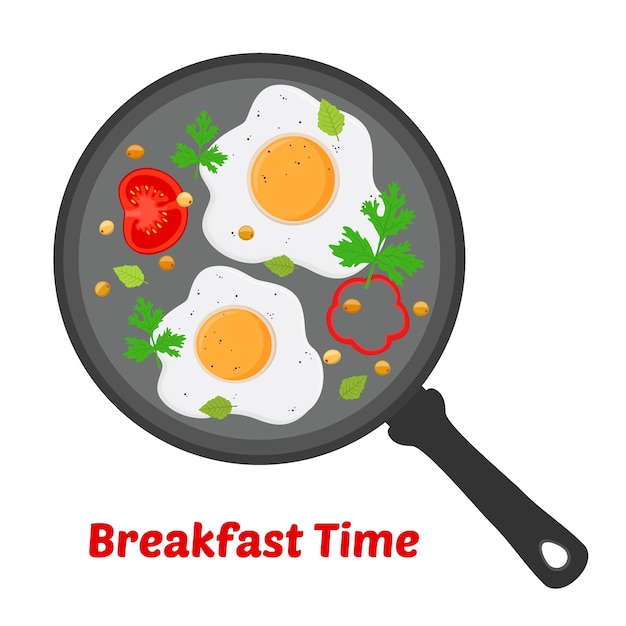 英語の朝食のベクトル図