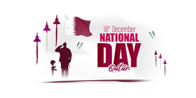 Векторная иллюстрация счастливого национального дня катара