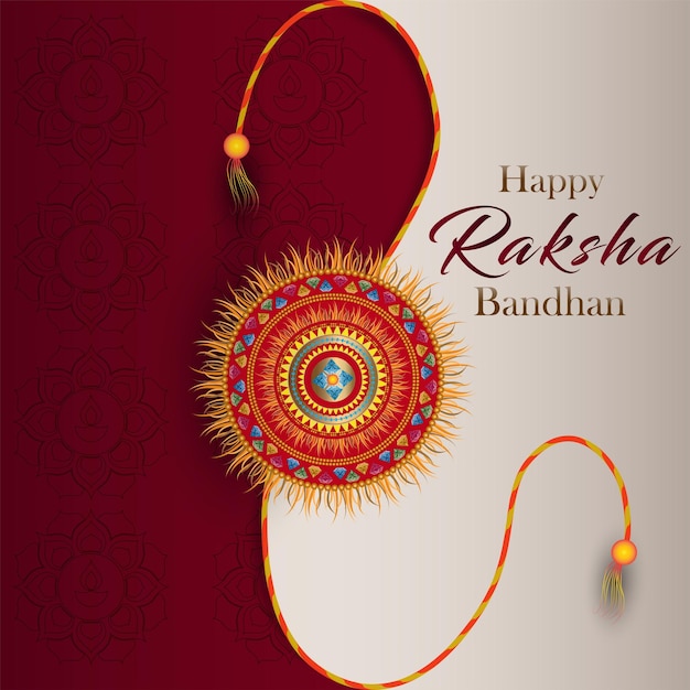 Векторная иллюстрация приветствия фестиваля happy rakhi festival.