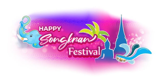 Векторная иллюстрация фестиваля happy songkran