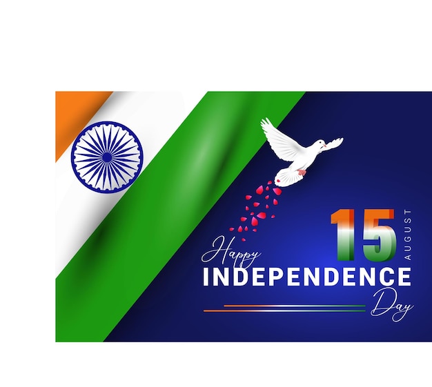 벡터 독립 의 날 에 대한 인도 국기 의 터 일러스트레이션