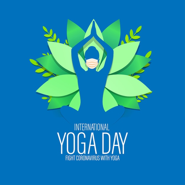 Векторная иллюстрация концептуального баннера международного дня йоги