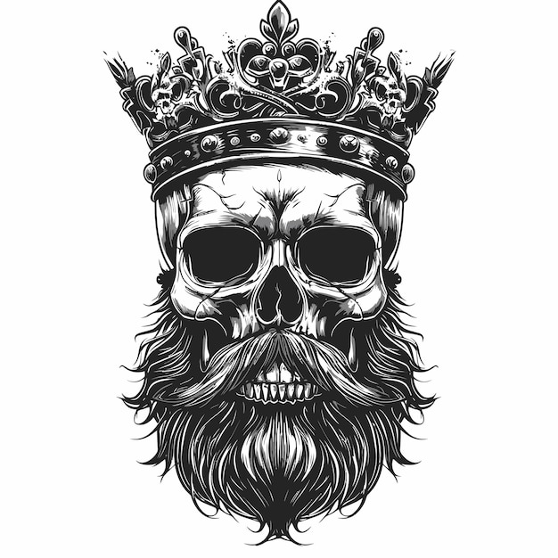 vector_illustration_of_king_skull_with_beard