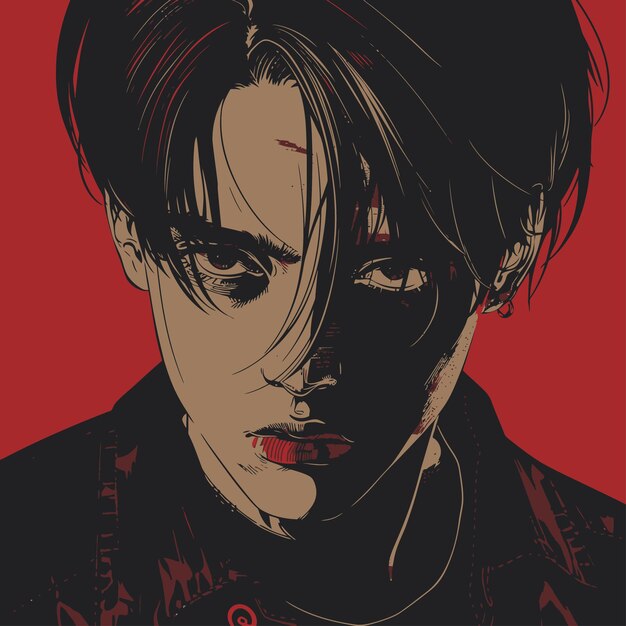 Vector vector_illustration_of_levi_ackerman_character