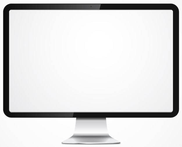 Векторная иллюстрация экрана современного компьютера