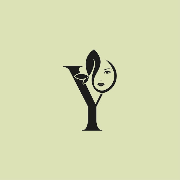 Векторная иллюстрация логотипа monogram beauty буква y