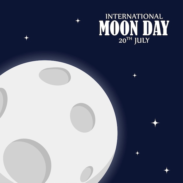 벡터 national moon day 소셜 미디어 스토리 피드 모형 템플릿의 벡터 그림