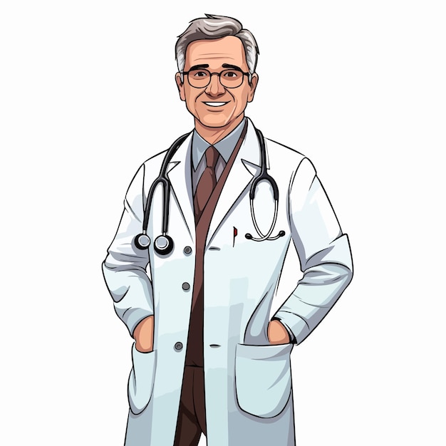 Вектор Векторная иллюстрация профессиональных аватаров врачей