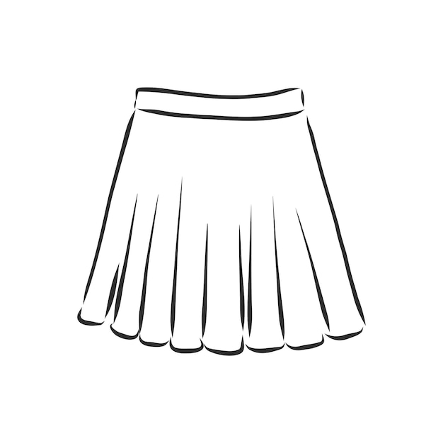 Векторная иллюстрация юбок. женская одежда, юбка, векторные иллюстрации эскиз