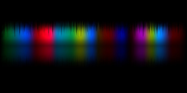 Вектор Векторная иллюстрация звуковых волн абстрактного фона светящиеся партии
