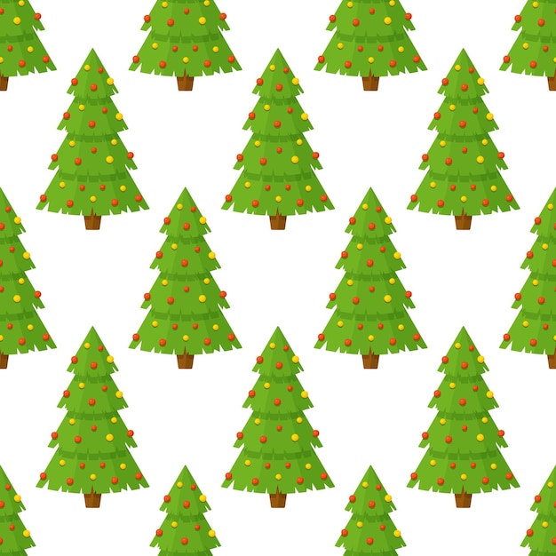 Векторная иллюстрация образца елки бесшовные рисунок на новый год