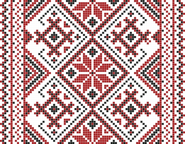 ベクトル ウクライナのモザイクのシームレスパターンのベクトルイラスト