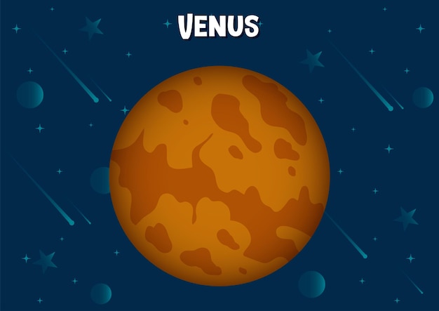 Векторная иллюстрация планеты венера