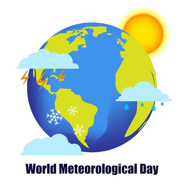 세계 기상의 날 벡터 일러스트 레이 션