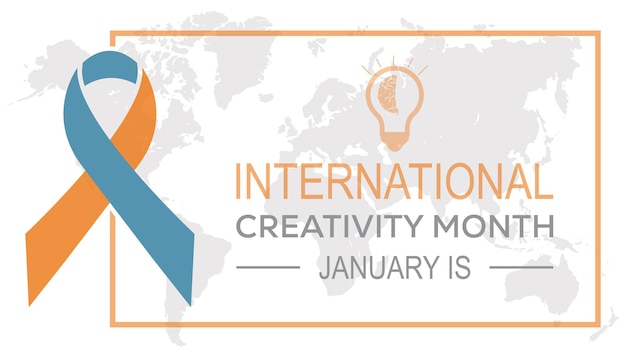벡터 매년 1 월 에 열리는 국제 창의성 월 의 주제 에 관한  ⁇ 터 일러스트레이션