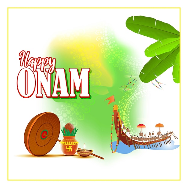 Vector illustration for Onam greeting