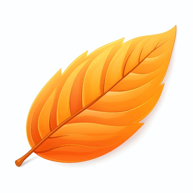 Premium Vector | Vector illustration of orange leaf sticker isolated on