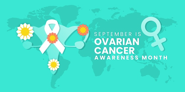 Vector illustration of Ovarian Cancer Awareness Month