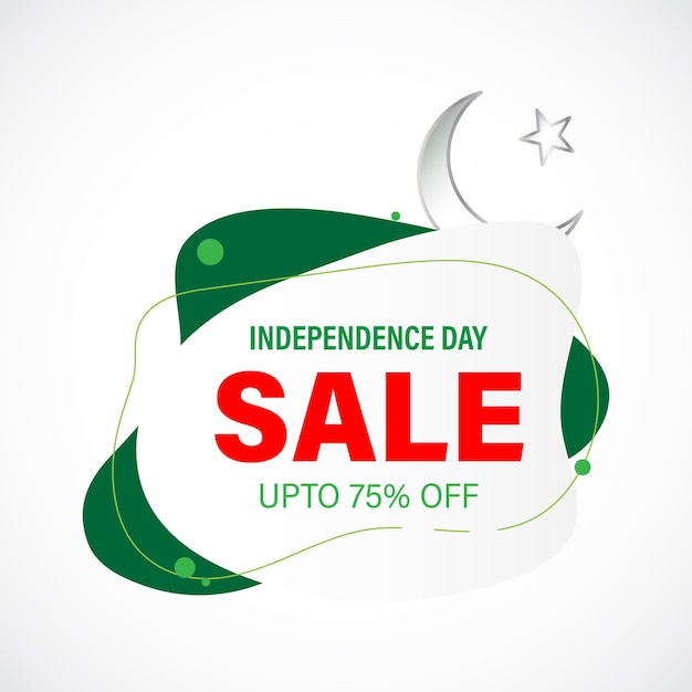 Vector vector illustration for pakistan independence day sale banner