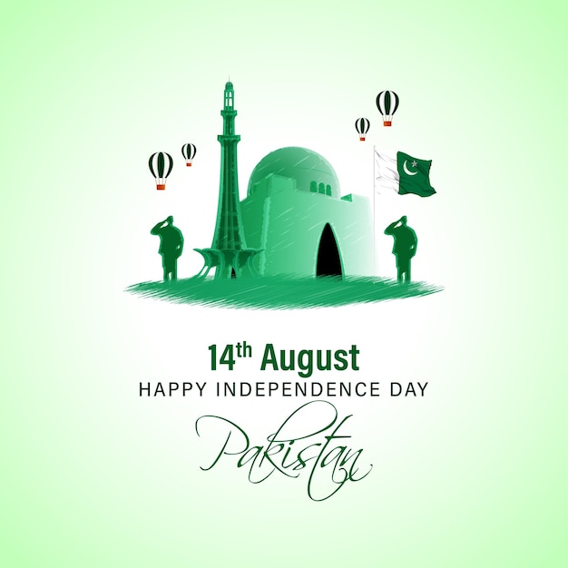 Vector vector illustration for pakistan independence day