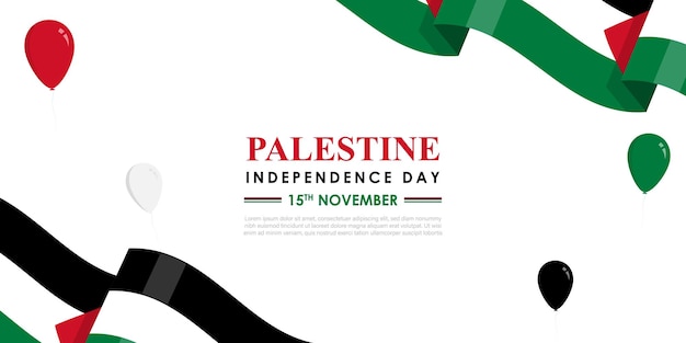 Vector illustration of Palestine Independence Day social media feed template