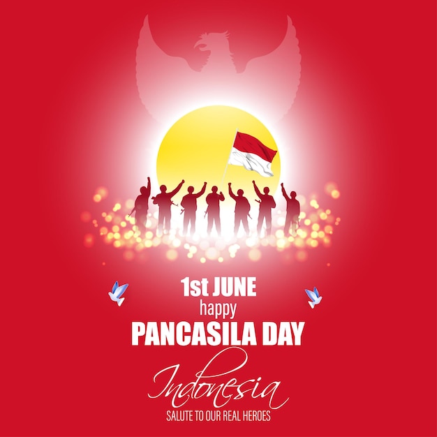 Vector illustration for pancasila day indonesia