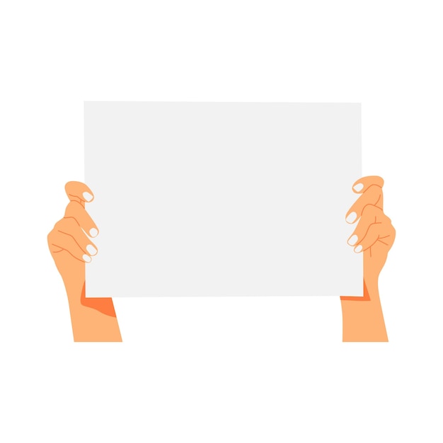 Vector illustration of paper and hands