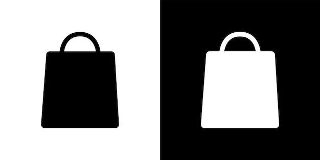 紙のショッピング袋や食料品袋のベクトルイラスト バッグのラインアイコン