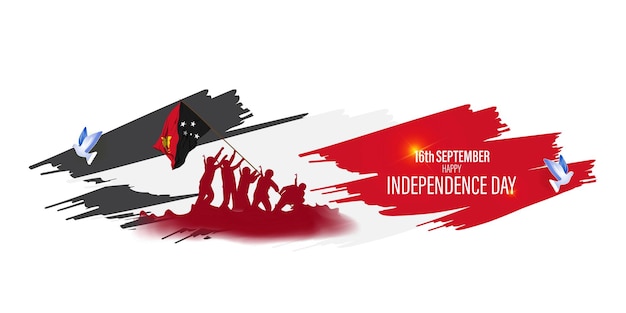 Vector vector illustration for papua new guinea independence day