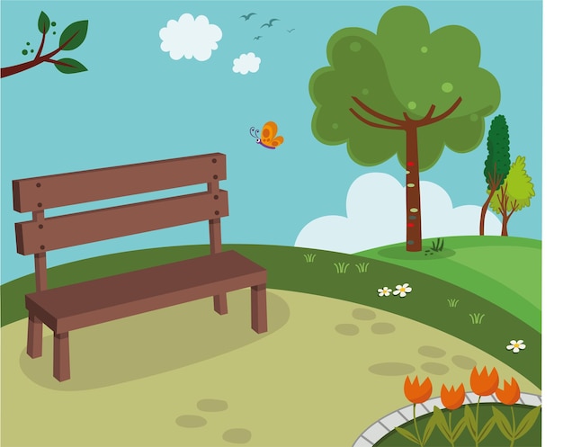 Vector illustration of a park