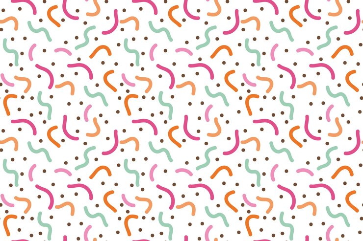 ベクトルイラスト。色付きの紙吹雪のパターン。包装、壁紙、布地への印刷に適しています