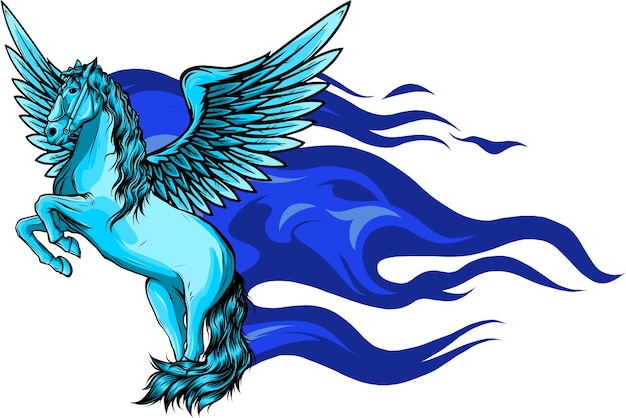 vector illustration of Pegasus design