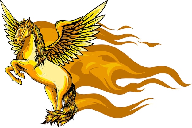 vector illustration of Pegasus design