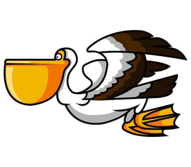 Vector illustration of pelican bird