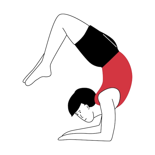 vector illustration of a person doing yoga