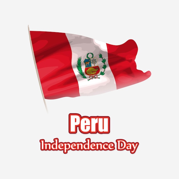 Vector illustration for Peru independence day