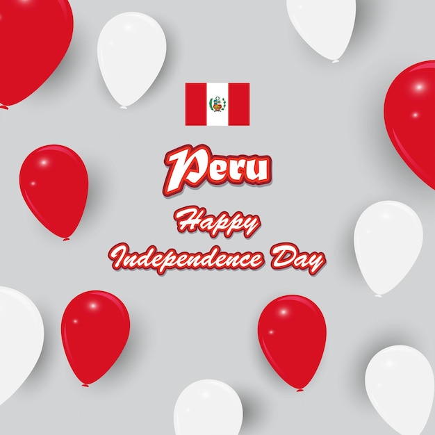 Vector illustration for Peru independence day