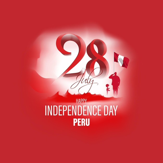 Векторная иллюстрация ко Дню независимости Перу