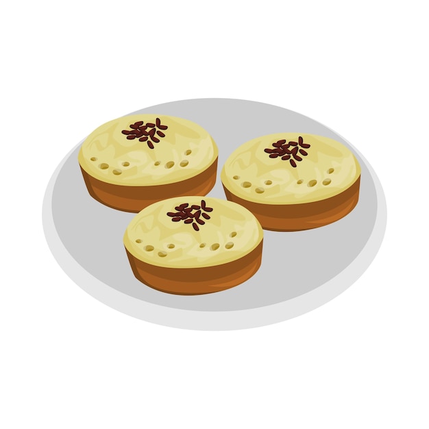 vector illustration of pinch cake