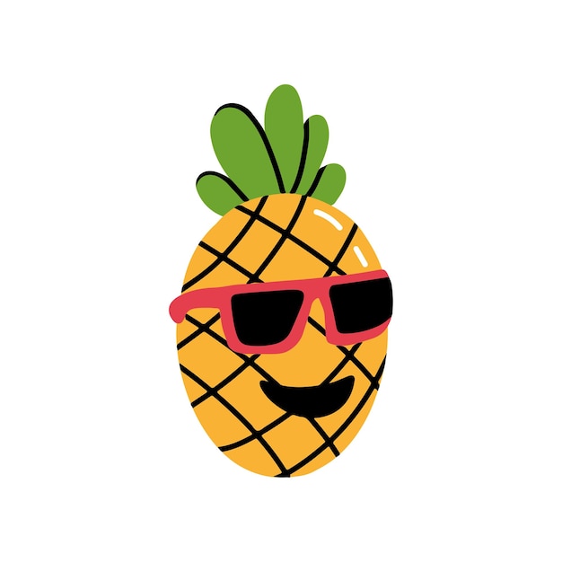 Illustrazione vettoriale icona piatta di ananas