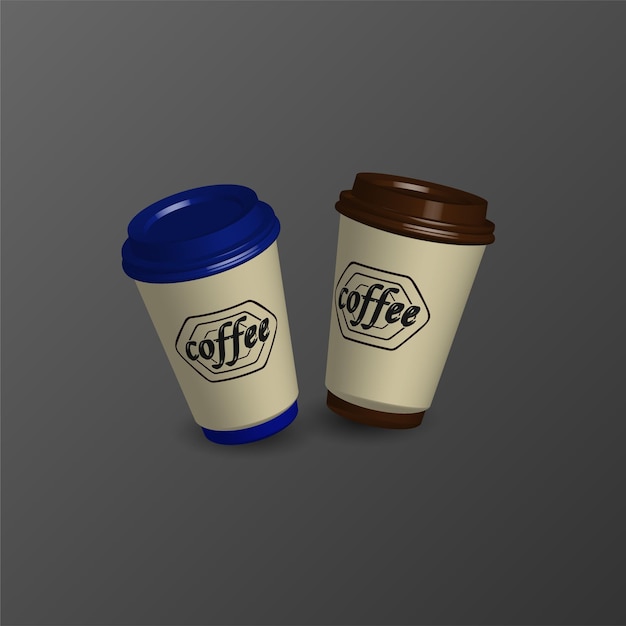 vector illustration of plastic cup mockup in 3d style ideal for beverage products