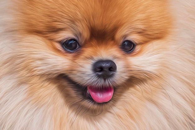 Vector illustration of pomeranian dog