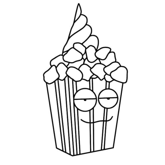 Vector illustration of popcorn