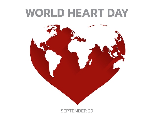 Vector vector illustration poster or banner for world heart day background