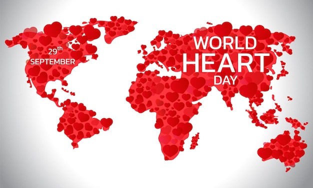 Vector Illustration Poster Or Banner for World Heart Day Background