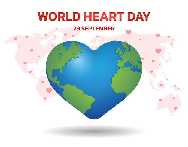 Vector Illustration Poster Or Banner for World Heart Day Background