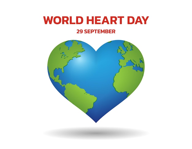 Vector vector illustration poster or banner for world heart day background