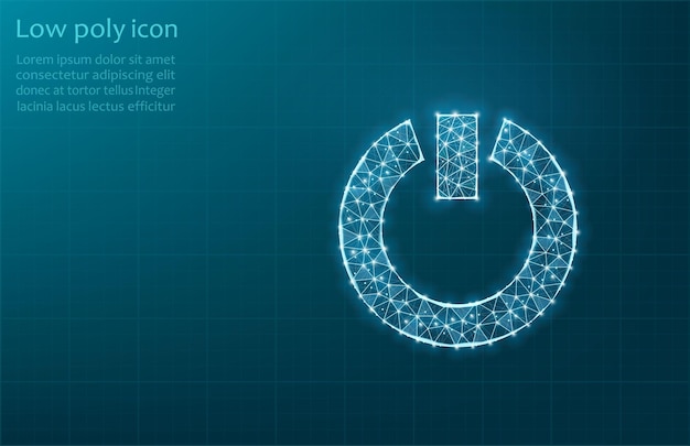 vector illustration of power button energy electrical technology concept power button icon
